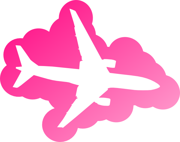 Pink Airplane Clip Art - Plane In The Sky - Free Transparent PNG Clipart Images Download. - Transparent PNG Free Download