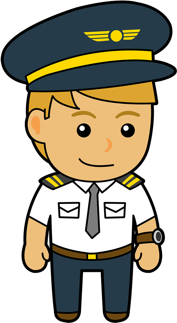 Airplane Clipart Captain - Pilot Clipart - Free Transparent PNG Clipart Images Download. - Transparent PNG Free Download
