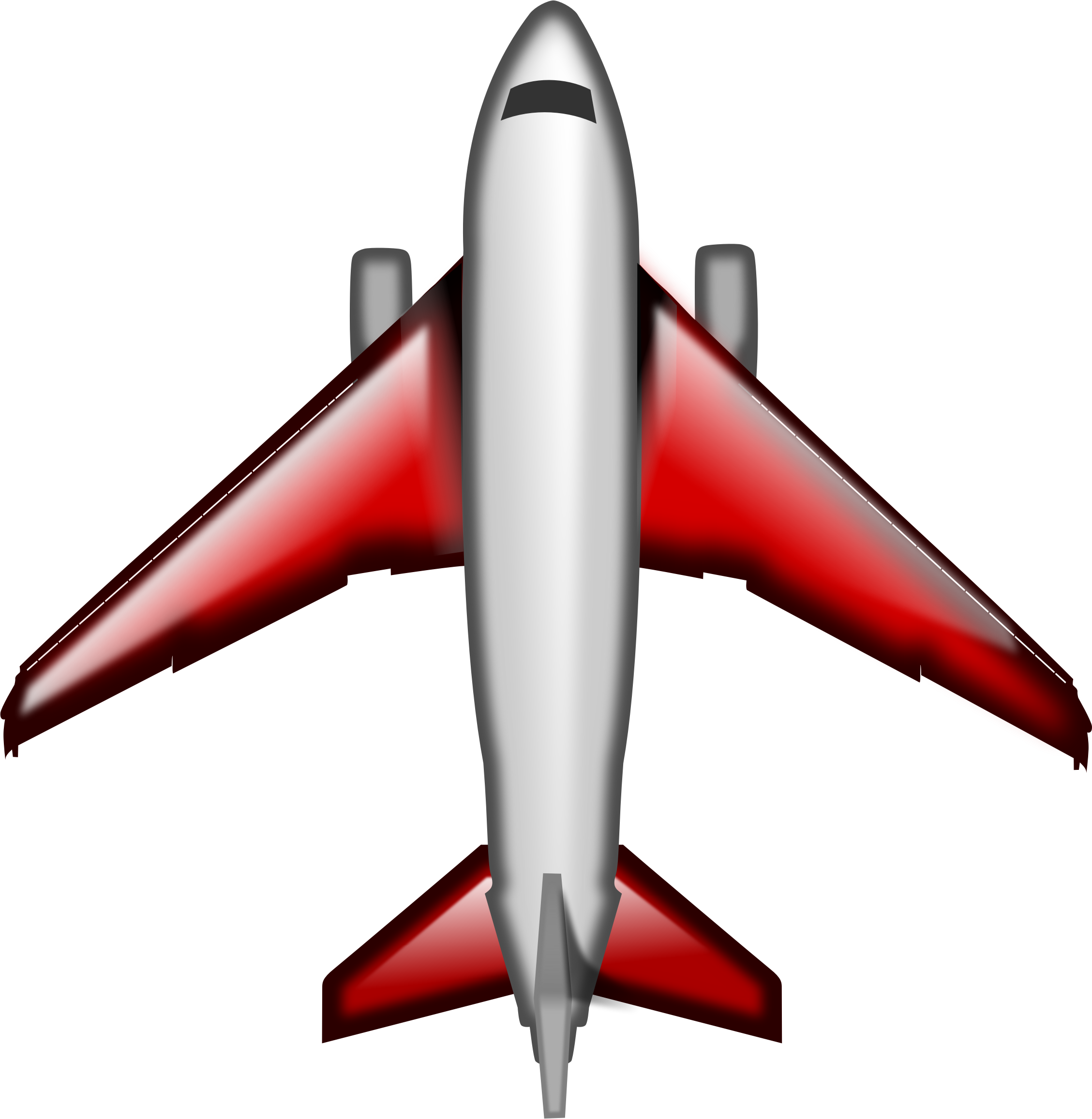 See Here Airplane Clipart Transparent Background - Cartoon Plane Top View - Free Transparent PNG Clipart Images Download. - Transparent PNG Free Download