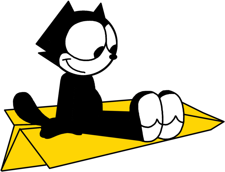 Felix Flying Magic Bag Turned Paper Airplane By Marcospower1996 - Felix The Cat - Free Transparent PNG Clipart Images Download. - Transparent PNG Free Download