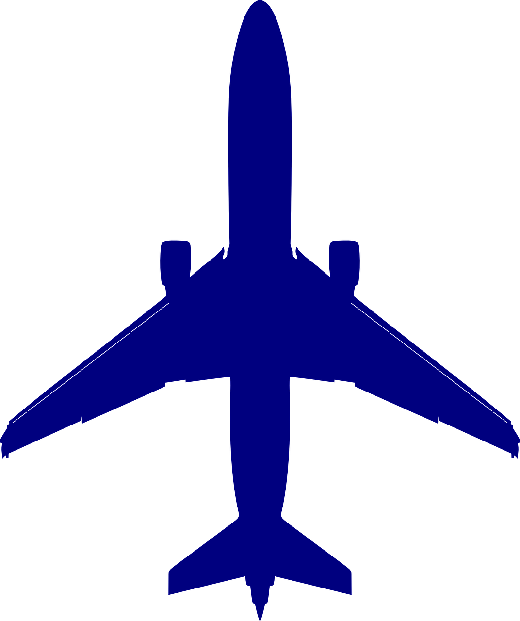 Blue Plane Clip Art At Clker Com Vector Online Royalty - Plane Silhouette Blue - Free Transparent PNG Clipart Images Download. - Transparent PNG Free Download