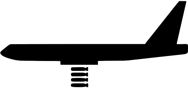 Transportation War, Silhouette, Cartoon, Airplane, - Plane Dropping Bombs Clipart - Free Transparent PNG Clipart Images Download. - Transparent PNG Free Download