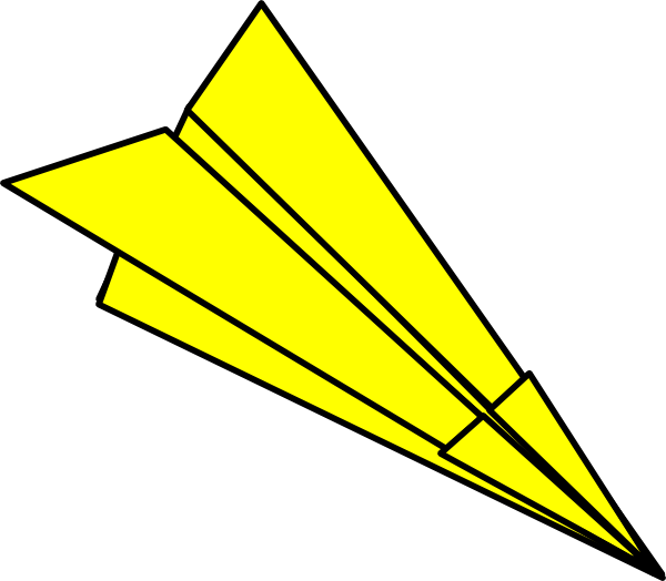 Paper Airplane Clipart U0026middot Yellow Paperplane - Paper Plane - Free Transparent PNG Clipart Images Download. - Transparent PNG Free Download