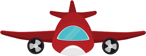 Red Airplane - Dos Medios De Transporte Terrestre - Free Transparent PNG Clipart Images Download. - Transparent PNG Free Download