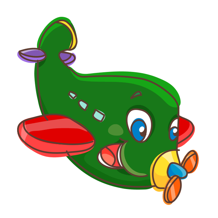 Green Airplane - Sticker - Free Transparent PNG Clipart Images Download. - Transparent PNG Free Download