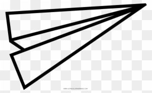 Paper Airplane Coloring Page - Line Art - Free Transparent PNG Clipart Images Download. - Airplane Transparent PNG Free Download