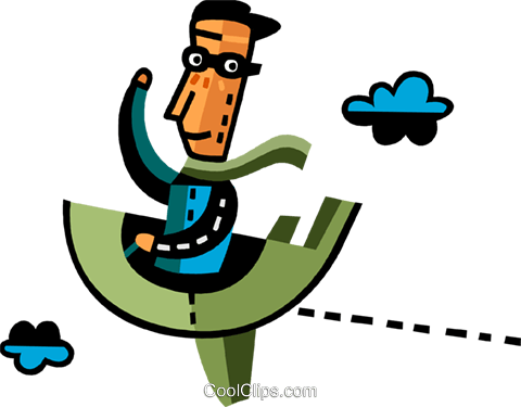 Man Flying Airplane Royalty Free Vector Clip Art Illustration - Man Flying Airplane Royalty Free Vector Clip Art Illustration - Free Transparent PNG Clipart Images Download. - Transparent PNG Free Download