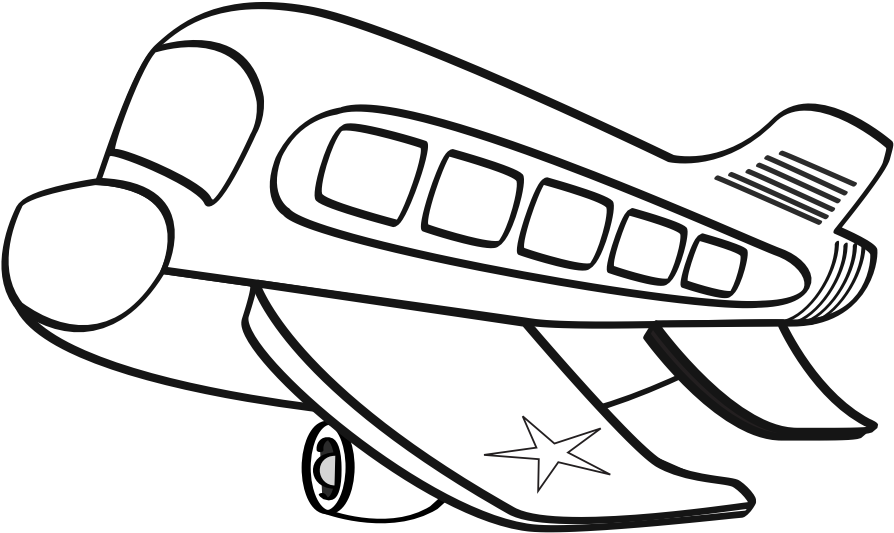 Aereo Militare Funny Airplane Black White Line Art - Clip Art Airplane Black And White Transparent PNG - 999x727 - Free Download on - Transparent PNG Free Download