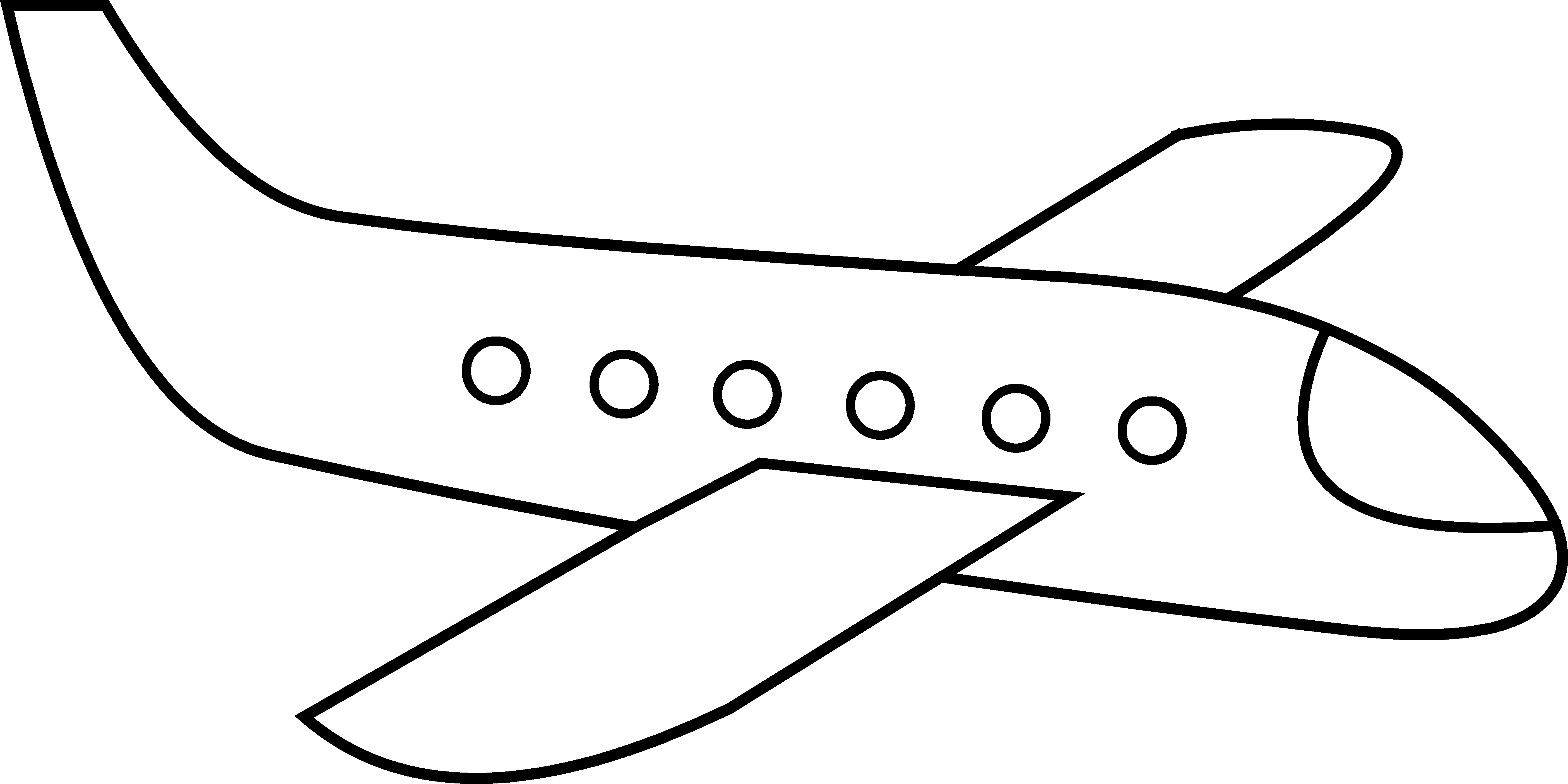 Free Airplane Clip Art Acoloring - Simple Picture Of A Plane Transparent PNG - 5620x2812 - Free Download on - Transparent PNG Free Download