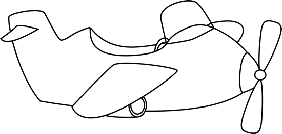 Cute Black And White Airplane Clip Art - Plane Clip Art Black And White Transparent PNG - 550x263 - Free Download on - Transparent PNG Free Download