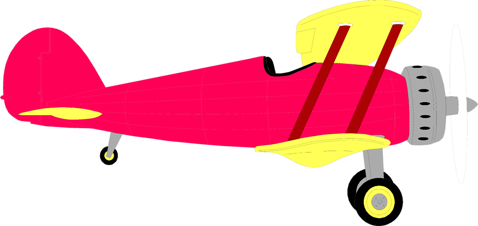 Transparent Aeroplane Clipart - Bi Plane Clip Art, HD Png Download - Transparent PNG Free Download