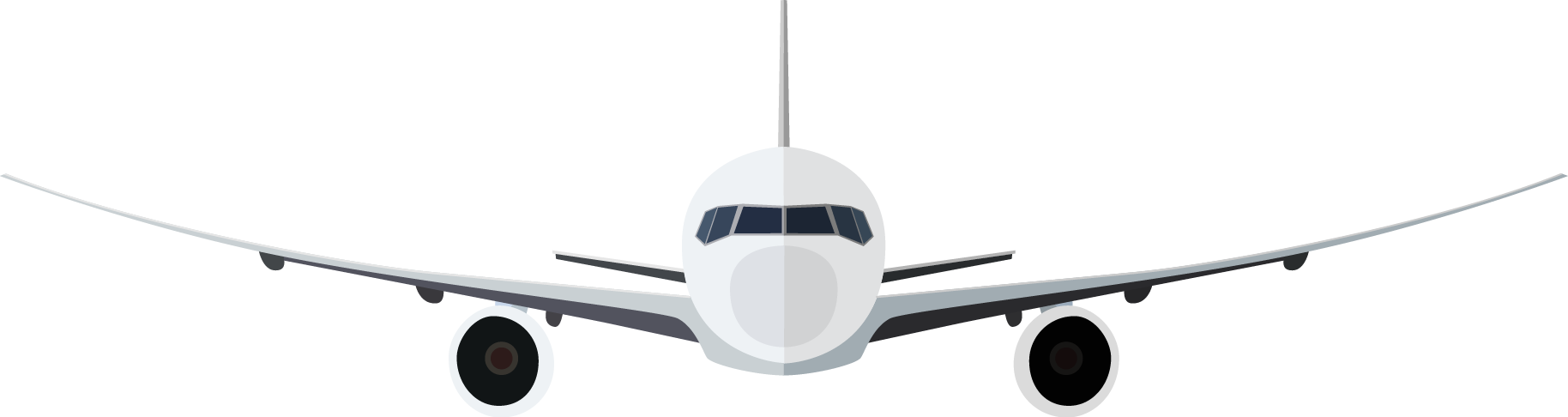 Path Clipart Airplane - Aeroplane Front View Png, Transparent - Transparent PNG Free Download