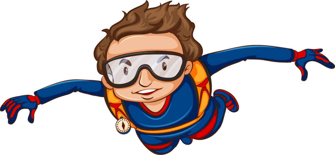 Airplane Parachuting Tandem Skydiving Clip Art Fly - Skydiver Clip Art, HD Png Download - Airplane Transparent PNG Free Download