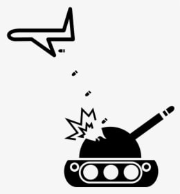 Airplane Throwing Bombs On A War Tank - Bombas De Guerra Dibujos, HD Png Download - Airplane Transparent PNG Free Download