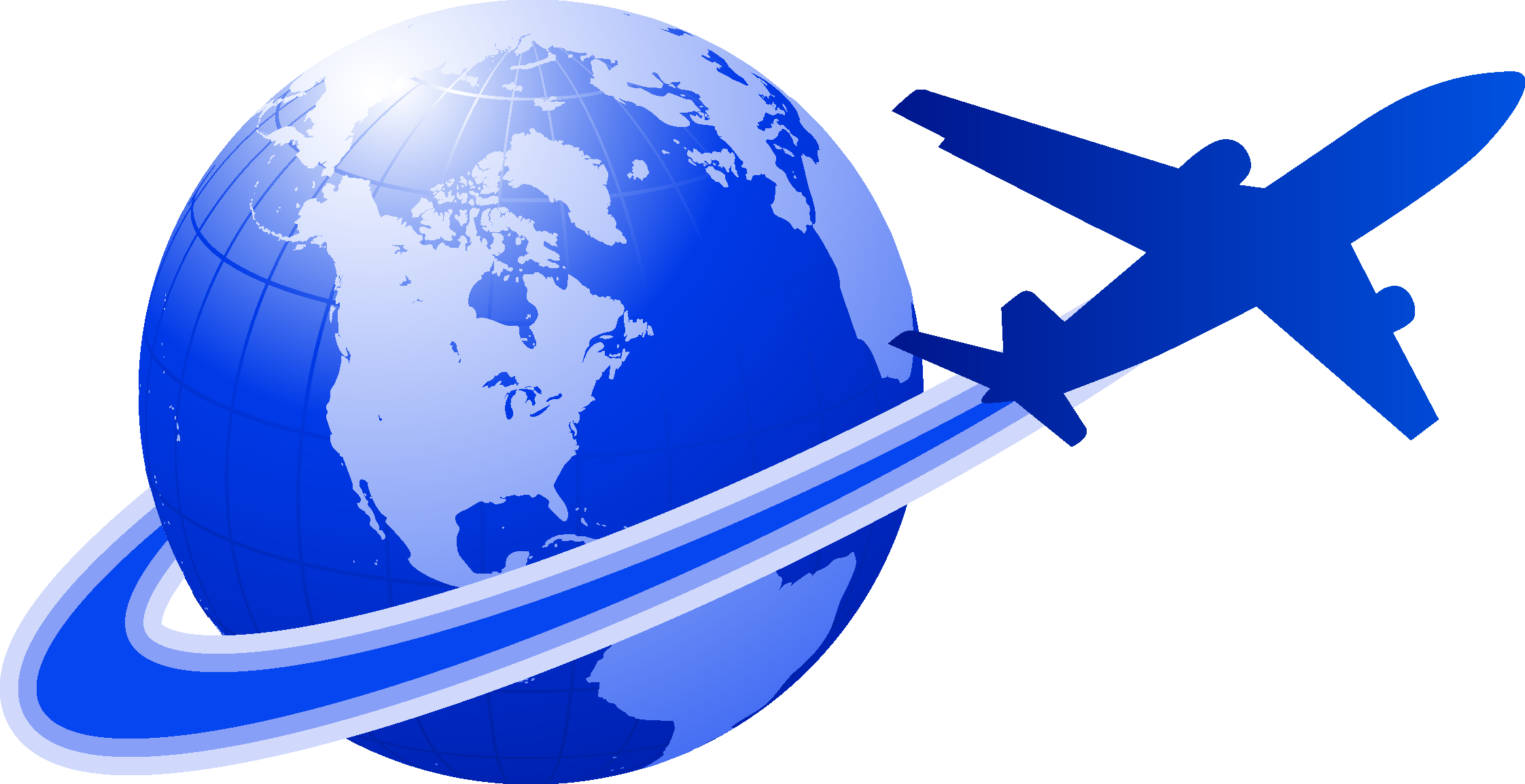 Clipart Globe Airplane - Globe With Aeroplane Png, Transparent - Transparent PNG Free Download