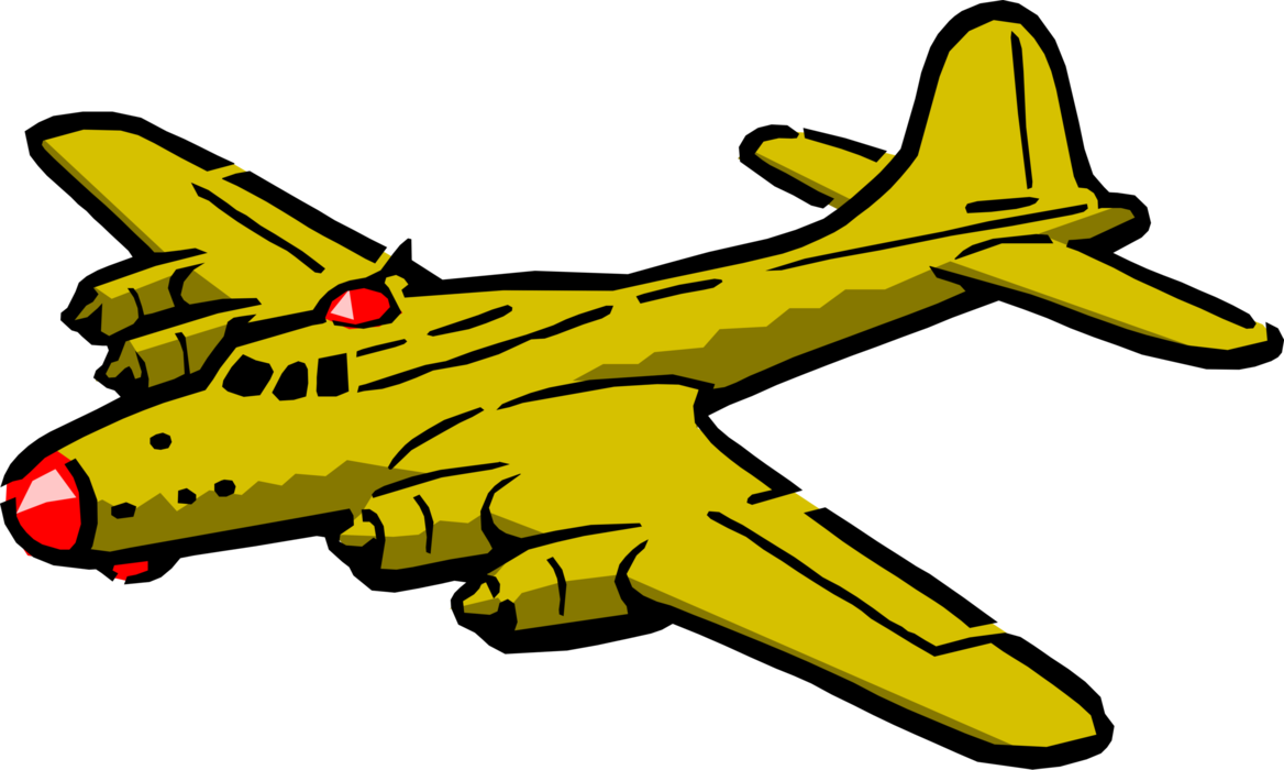 Vector Illustration Of Boeing B 17 Flying Fortress - Flying Fortress Clip Art, HD Png Download - Transparent PNG Free Download