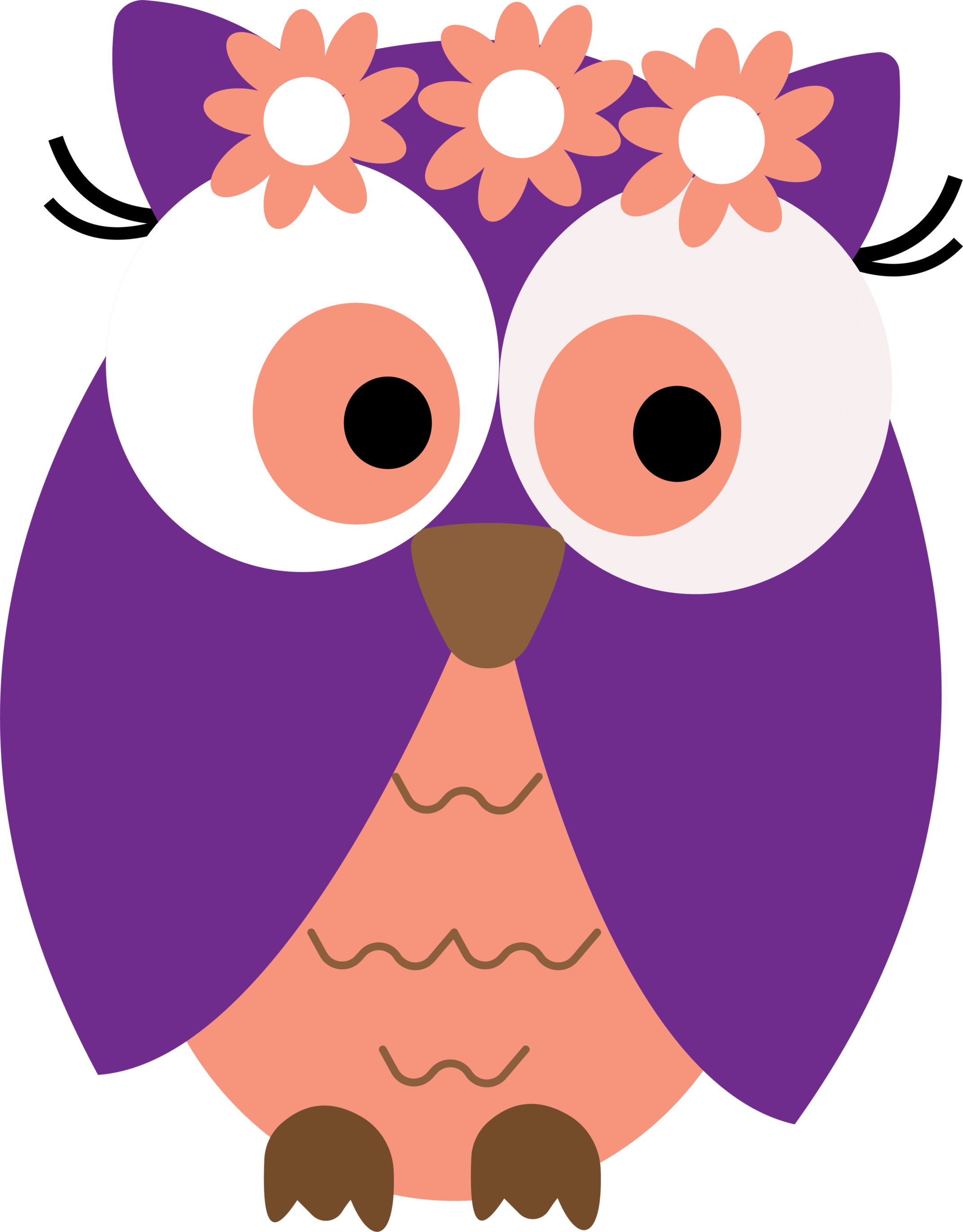 Ch B *✿* Graduation Owls Owl Card Clipart Free Clip - Flower Owl Clipart - Free Transparent PNG Clipart Images Download. - Transparent PNG Free Download