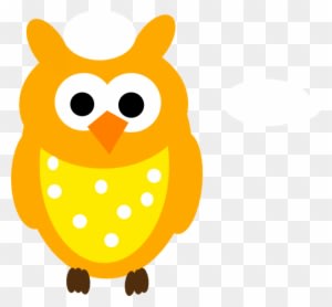 Orange Owl And Dots Clip Art At Clker - Baby Owl Clip Art - Free Transparent PNG Clipart Images Download. - Owl Transparent PNG Free Download