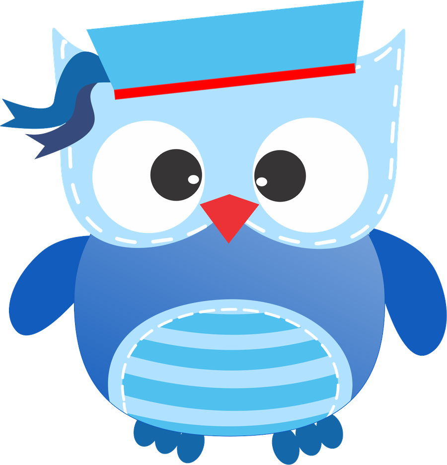 Corujas 3 - Minus - Cute Clipart Sailor Owl - Free Transparent PNG Clipart Images Download. - Owl Transparent PNG Free Download