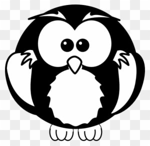 Reading - Owl - Clipart - Black - And - White - Owl Black & White - Free Transparent PNG Clipart Images Download. - Owl Transparent PNG Free Download
