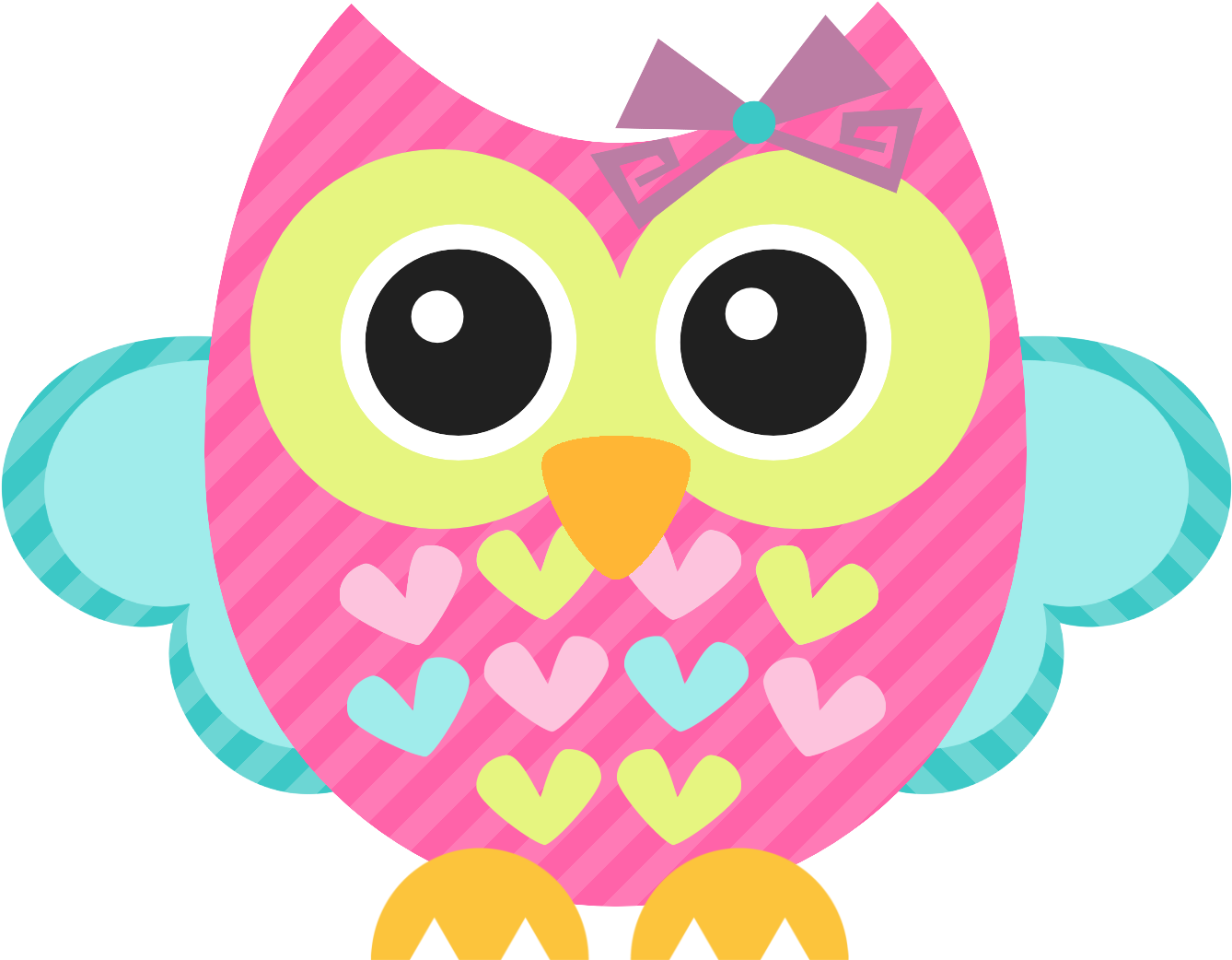 Simple Clip Art Of Owls Medium Size - Pink Owl Clip Art - Free Transparent PNG Clipart Images Download. - Owl Transparent PNG Free Download