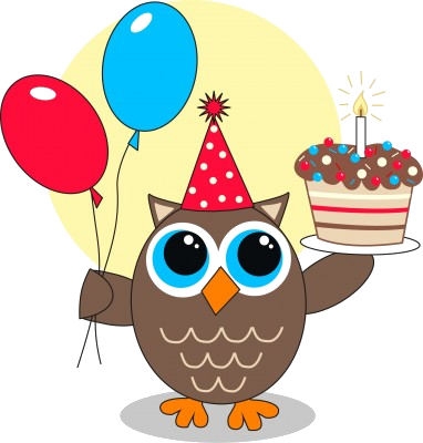 Owl Happy Cliparts - Birthday Owl Clip Art - Free Transparent PNG Clipart Images Download. - Owl Transparent PNG Free Download