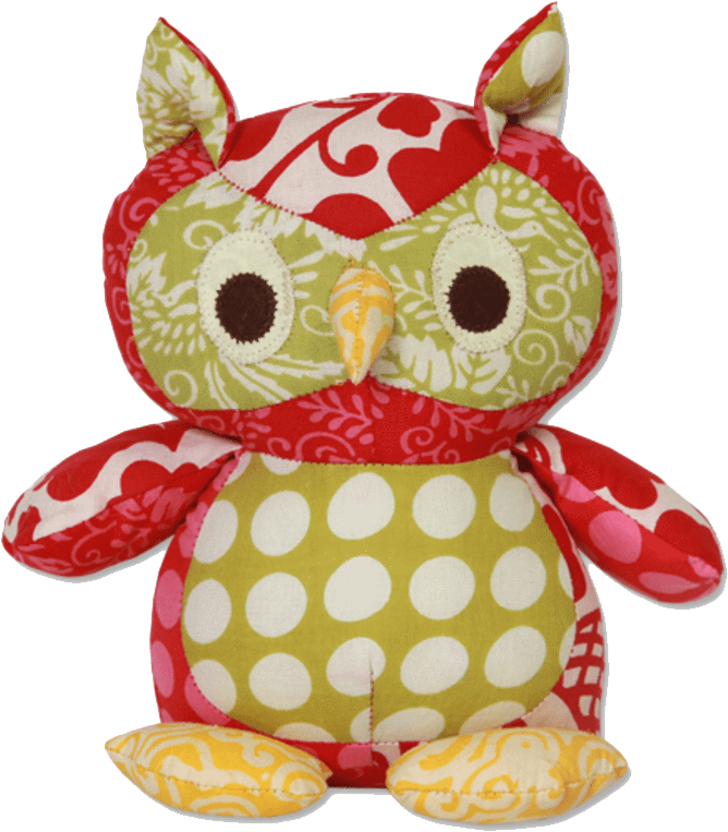 Sweet Spring Patchwork Owl Stuffed Animal - Owl - Free Transparent PNG Clipart Images Download. - Owl Transparent PNG Free Download