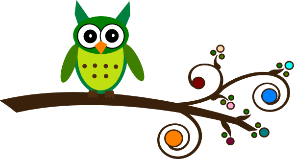 Green - Owl On Branch Clipart - Free Transparent PNG Clipart Images Download. - Owl Transparent PNG Free Download