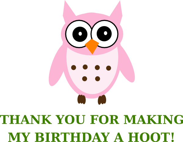 Thank You Tag Clip Art At Clker - Owl Thank You Clipart - Free Transparent PNG Clipart Images Download. - Owl Transparent PNG Free Download