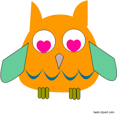 Chubby Orange Owl Free Clipart - Owl - Free Transparent PNG Clipart Images Download. - Owl Transparent PNG Free Download
