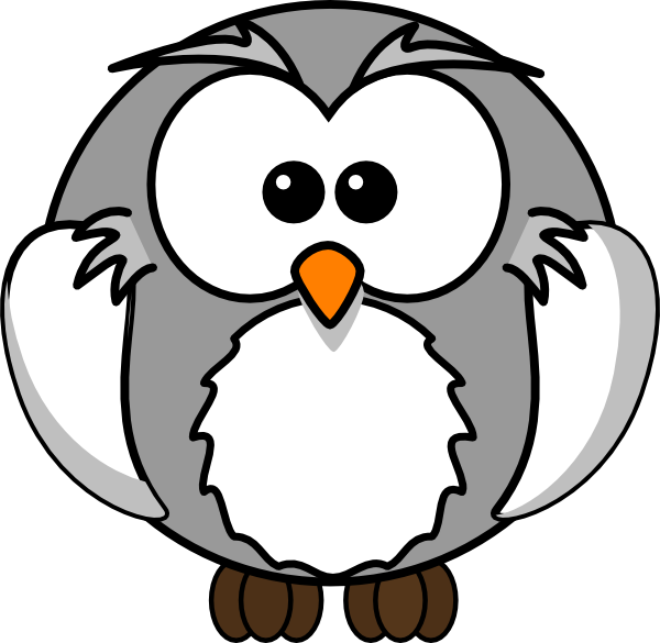 Grey Cartoon Owl - Free Transparent PNG Clipart Images Download. - Owl Transparent PNG Free Download