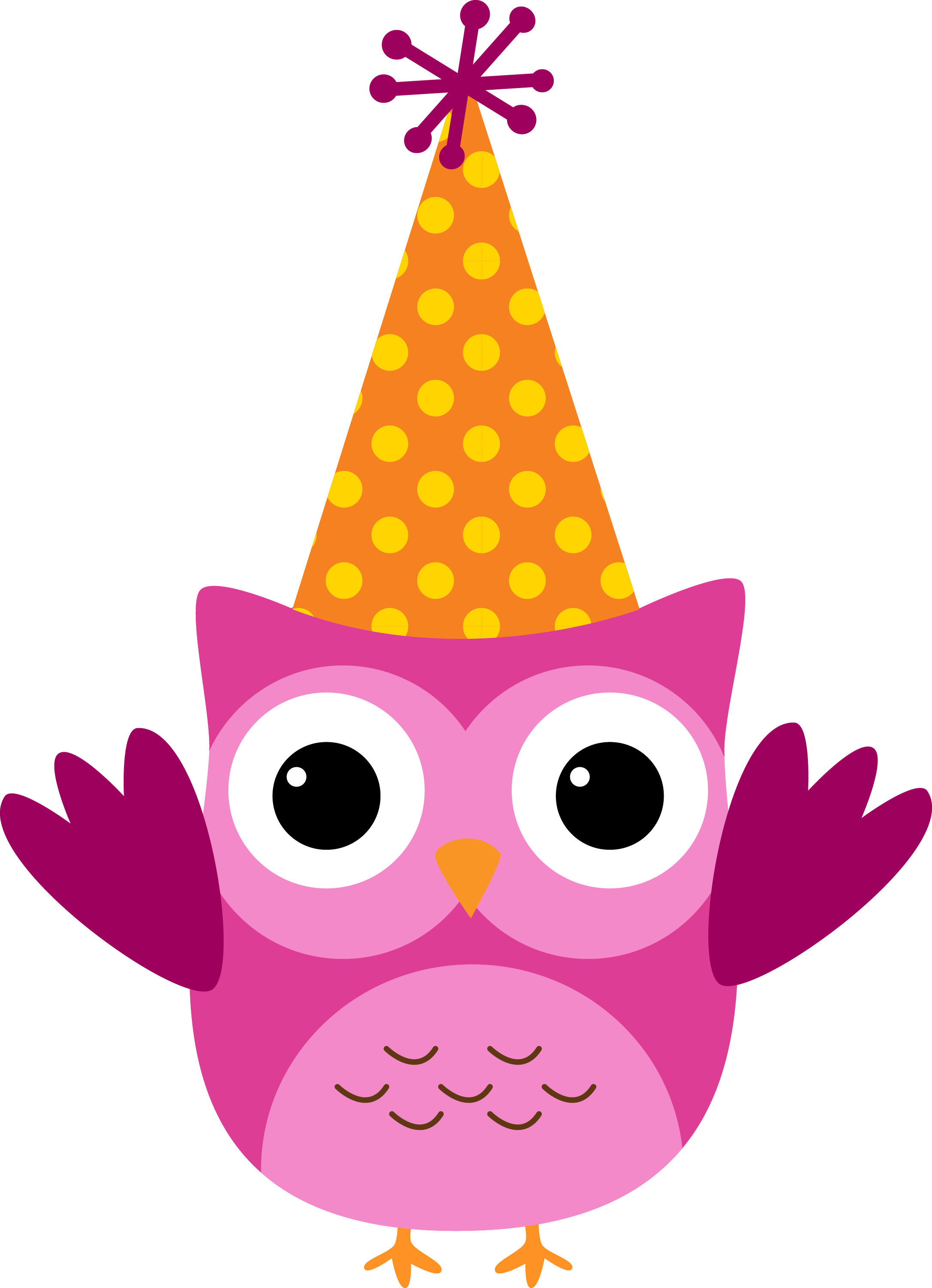 Owl Birthday Clip Art Party Owl Clip Art Printablegufetti - Owl Birthday Clip Art - Free Transparent PNG Clipart Images Download. - Owl Transparent PNG Free Download