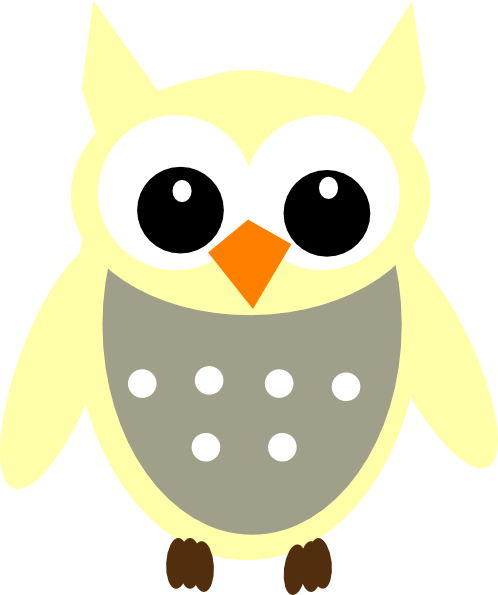 Yellow Gray Owl Clip Art - Grey And Yellow Owl - Free Transparent PNG Clipart Images Download. - Owl Transparent PNG Free Download