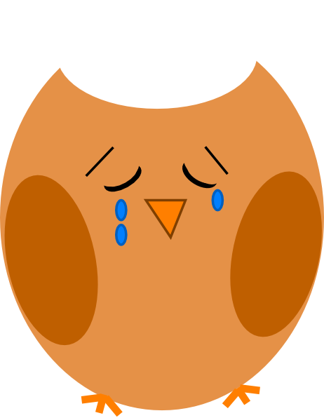 Sad Brown 2 Svg Clip Arts 462 X 596 Px - Owl - Free Transparent PNG Clipart Images Download. - Owl Transparent PNG Free Download