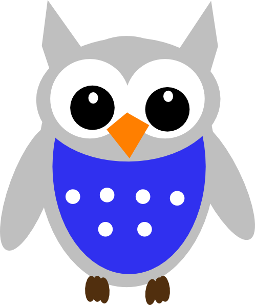 Blue Gray Owl Clip Art At Clker - Baby Owl Clip Art - Free Transparent PNG Clipart Images Download. - Owl Transparent PNG Free Download