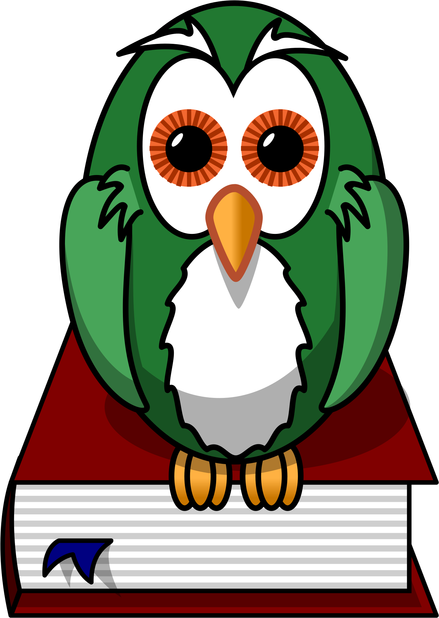 Owl Sitting On A Book - Owl On Book Shower Curtain - Free Transparent PNG Clipart Images Download. - Owl Transparent PNG Free Download