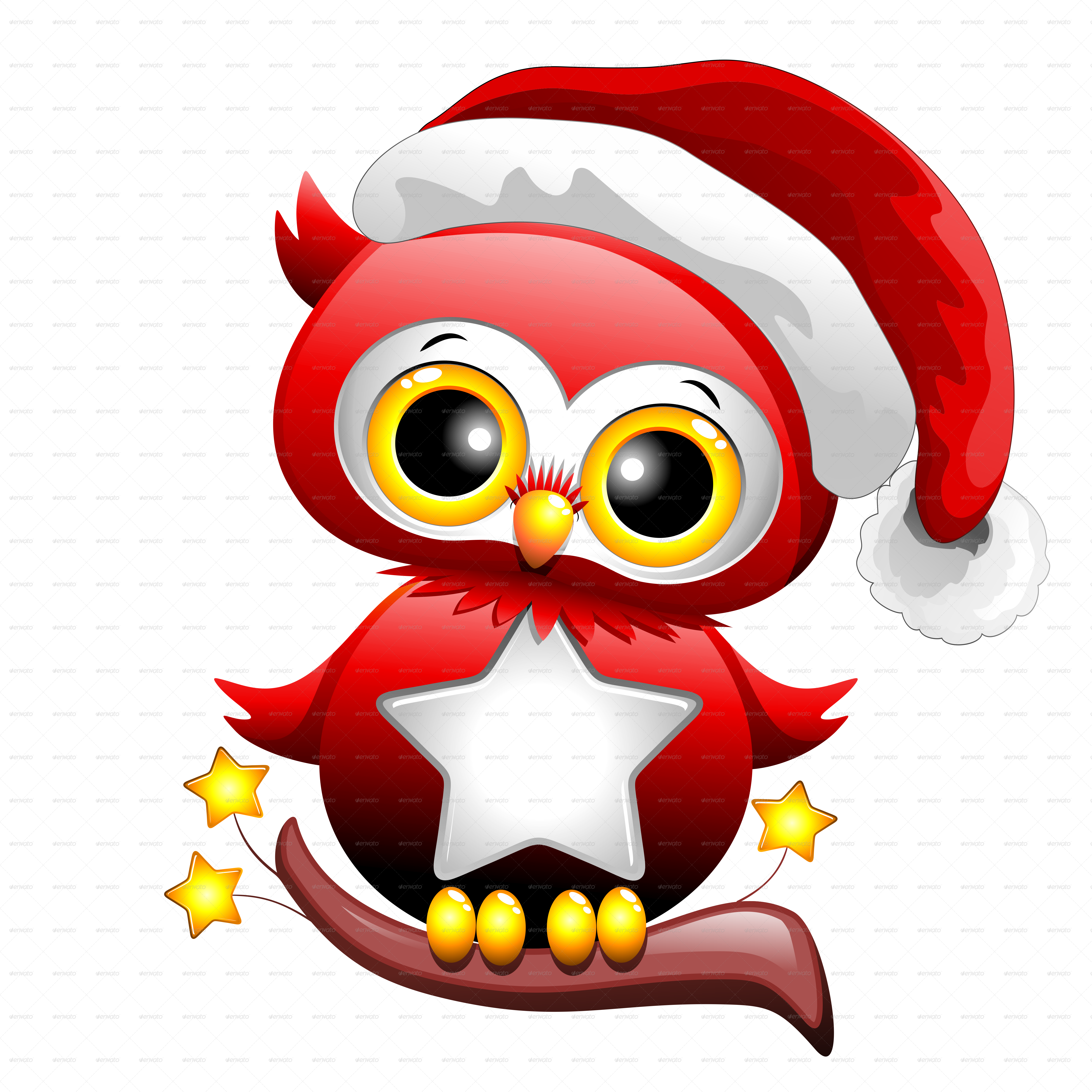 1 Baby Owl Christmas Santa Png 5000 - Cartoon Owl With Heart - Free Transparent PNG Clipart Images Download. - Owl Transparent PNG Free Download