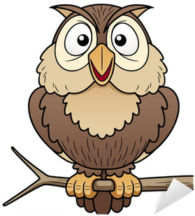 Illustration Of Cartoon Owl Sitting On Tree Branch - Cartoon Picture Of Owl - Free Transparent PNG Clipart Images Download. - Owl Transparent PNG Free Download