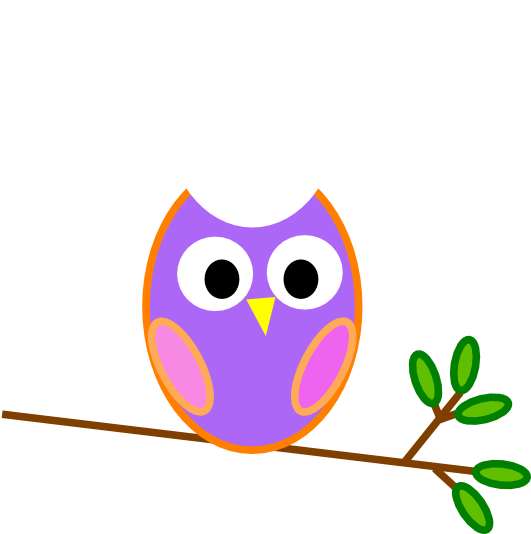 Pinkish Purple - Mod Owl Clip Art - Free Transparent PNG Clipart Images Download. - Owl Transparent PNG Free Download