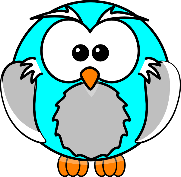 Blue Owl Clip Art At Clker - Cartoon Owl - Free Transparent PNG Clipart Images Download. - Owl Transparent PNG Free Download