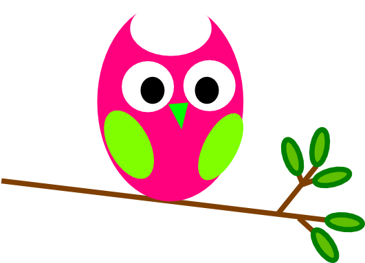 Pink And Green Owl - Free Transparent PNG Clipart Images Download. - Owl Transparent PNG Free Download