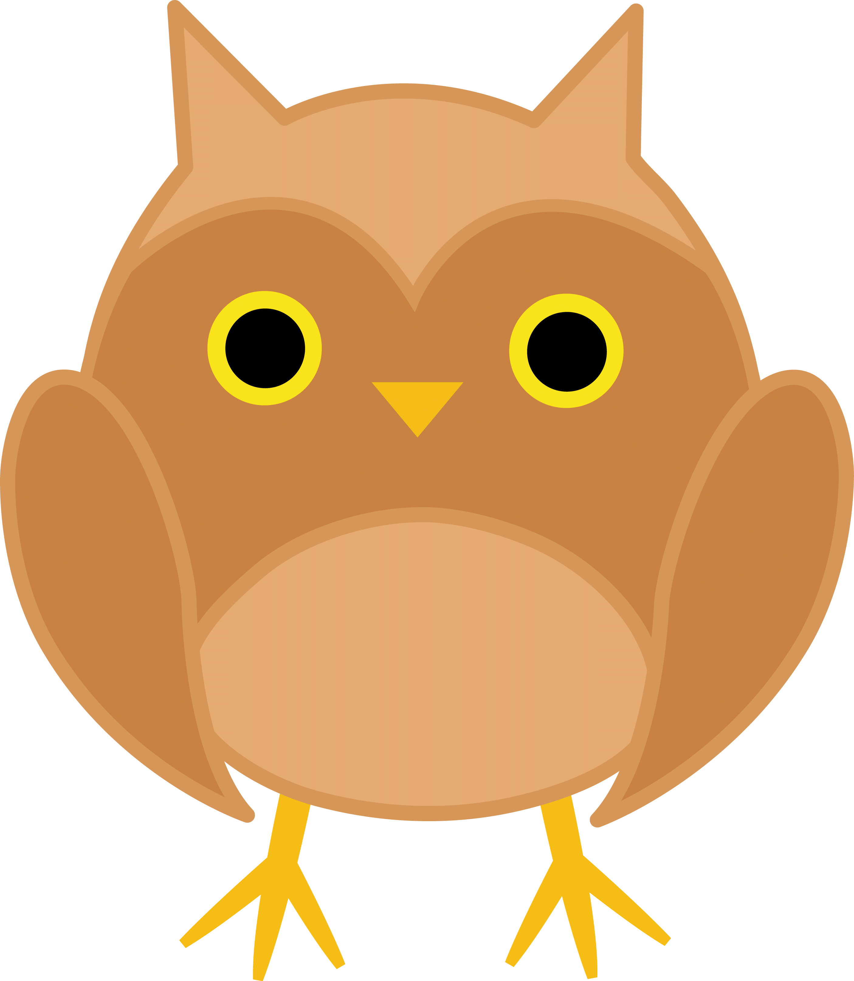 Cute Owl Clipart Brown - Kawaii Cute Owl - Free Transparent PNG Clipart Images Download. - Owl Transparent PNG Free Download