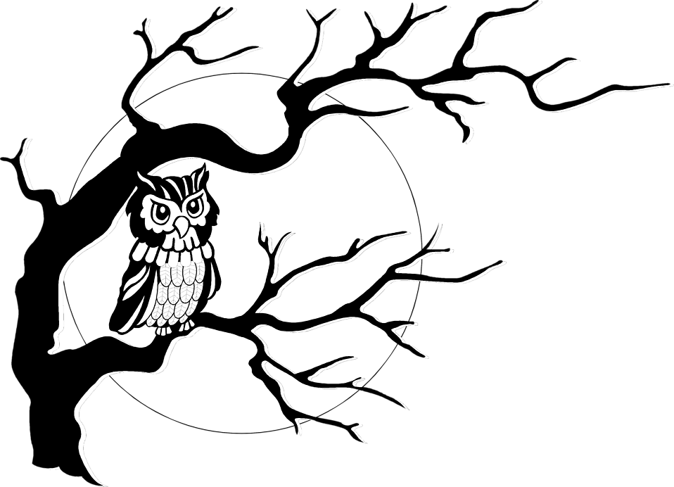 Owl Free Stock Photo Illustration Of An Owl In A Tree - Owl Clipart Black And White - Free Transparent PNG Clipart Images Download. - Owl Transparent PNG Free Download