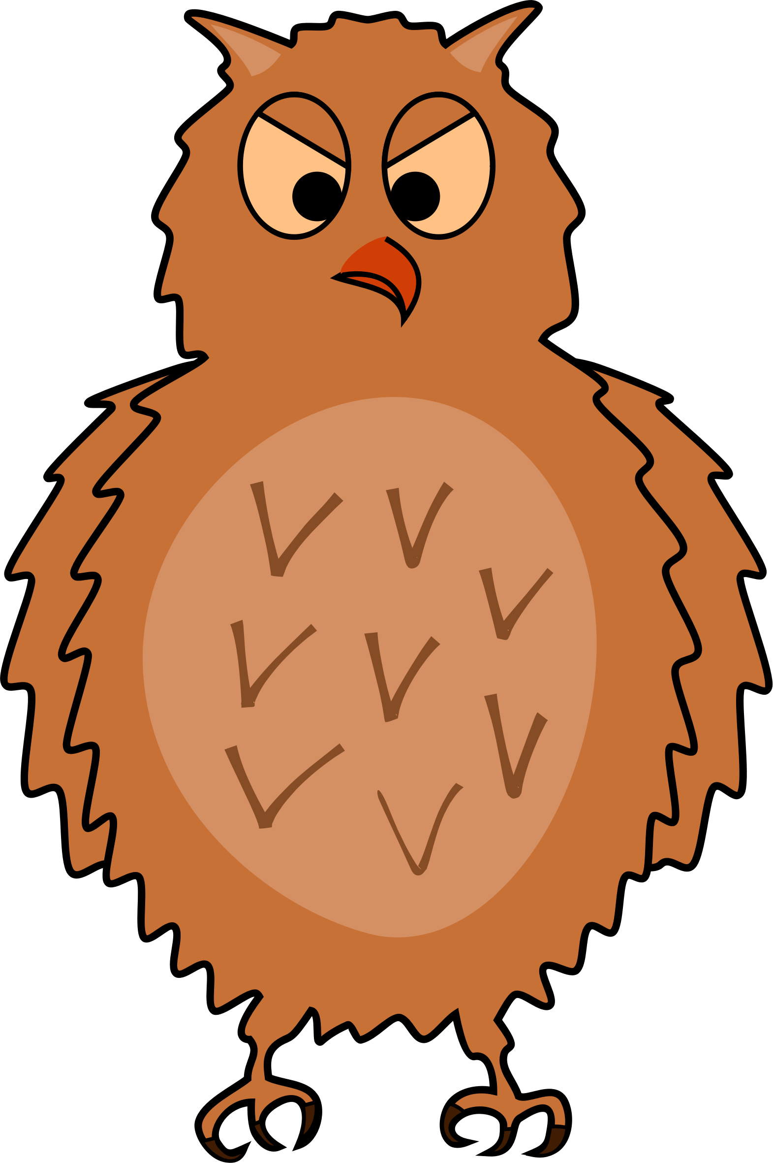 Big Image - Cartoon Mad Owl - Free Transparent PNG Clipart Images Download. - Owl Transparent PNG Free Download
