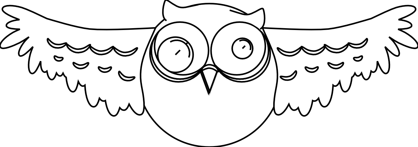 Cartoon Owl Black White Line Art Drawing Scalable Vector - Owl - Free Transparent PNG Clipart Images Download. - Owl Transparent PNG Free Download