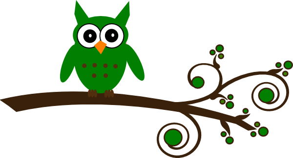 Green Branch Cliparts - Owl On Branch Clip Art - Free Transparent PNG Clipart Images Download. - Owl Transparent PNG Free Download