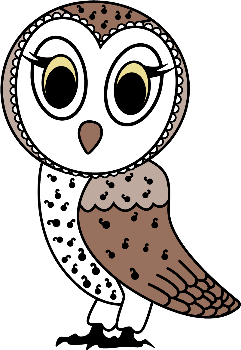 Ali The Owl Mascot - Barn Owl - Free Transparent PNG Clipart Images Download. - Owl Transparent PNG Free Download
