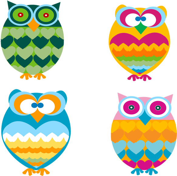 Dibujos De Búhos A Color Animados - Toy Colored Owl Bird Ornament (round) - Free Transparent PNG Clipart Images Download. - Owl Transparent PNG Free Download