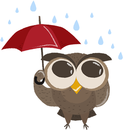Message Clipart Cute Owl - Owl With Umbrella Clipart - Free Transparent PNG Clipart Images Download. - Owl Transparent PNG Free Download