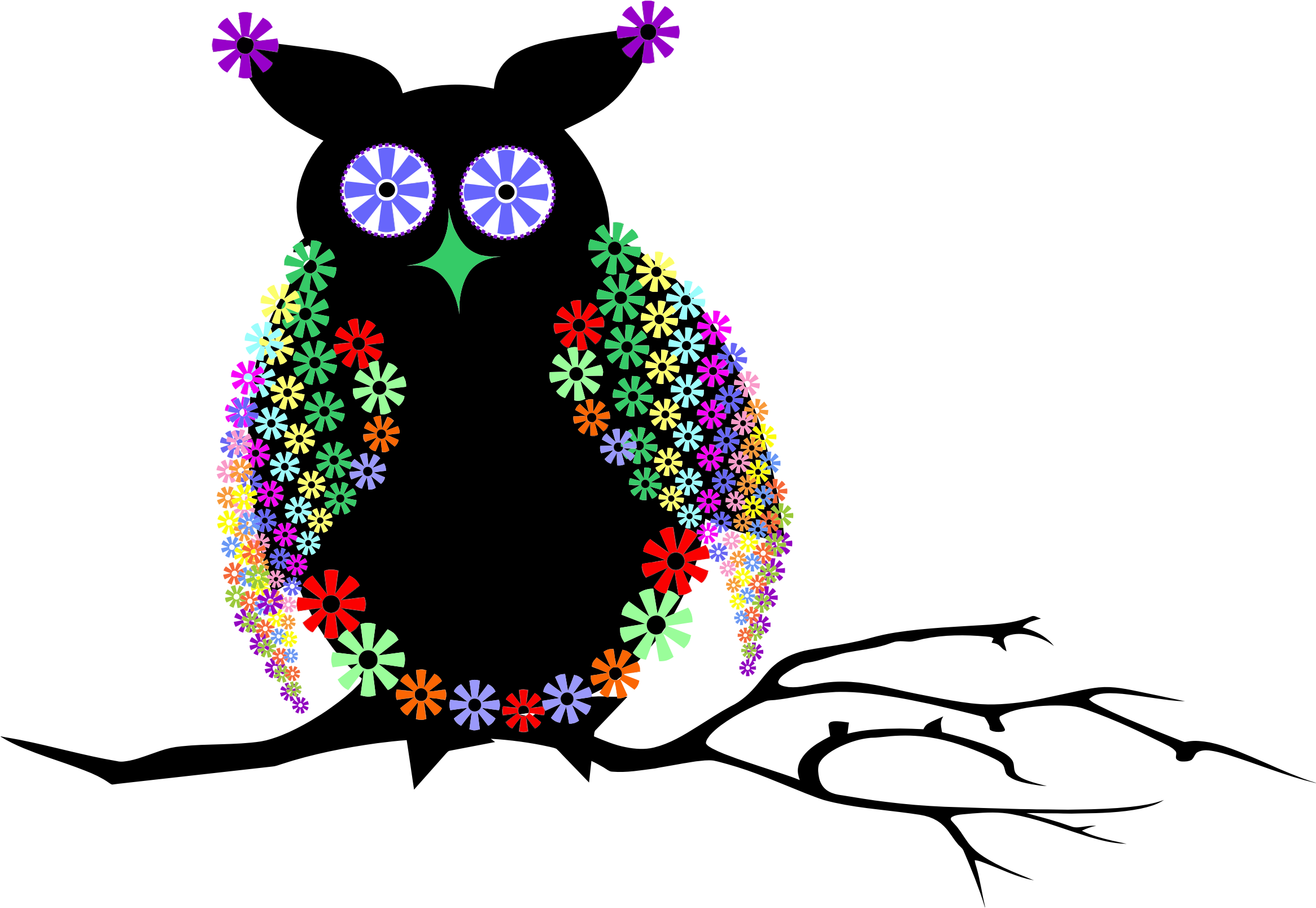 Abstract Floral Owl - Owl - Free Transparent PNG Clipart Images Download. - Owl Transparent PNG Free Download